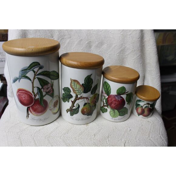 Portmeirion Pomona Canister Set Of Four With Lids (Pre-Owned)(Please Read) - Picture 1 of 6